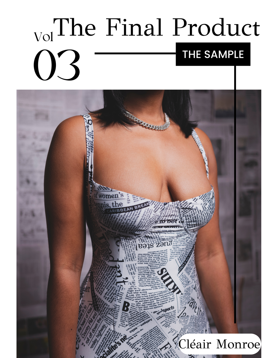 THE NEWSPAPER PRINT DRESS