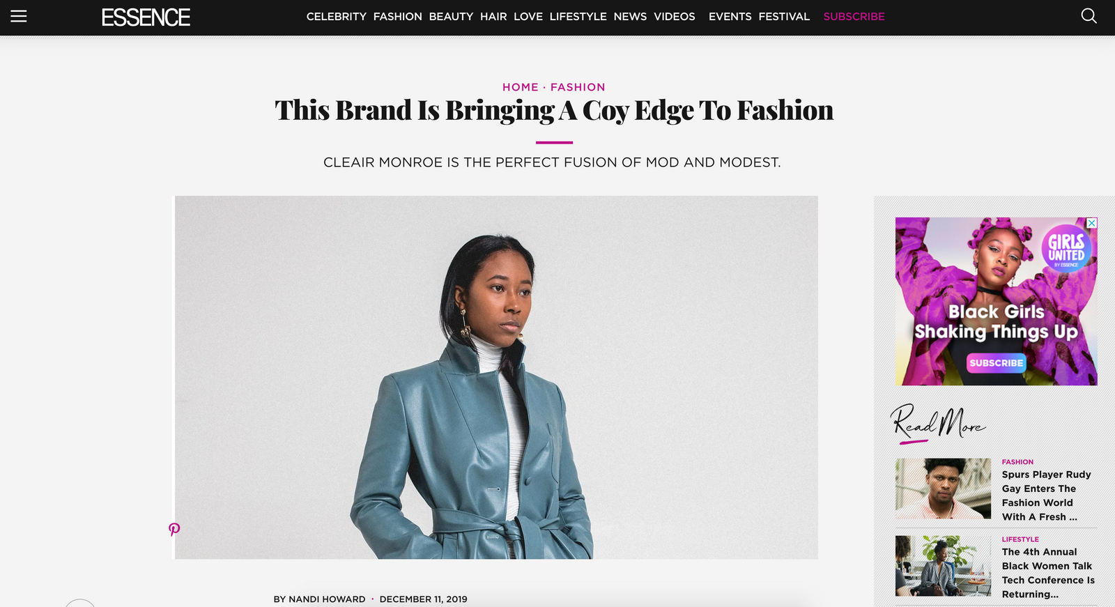ESSENCE Feature | Cléair Monroe
