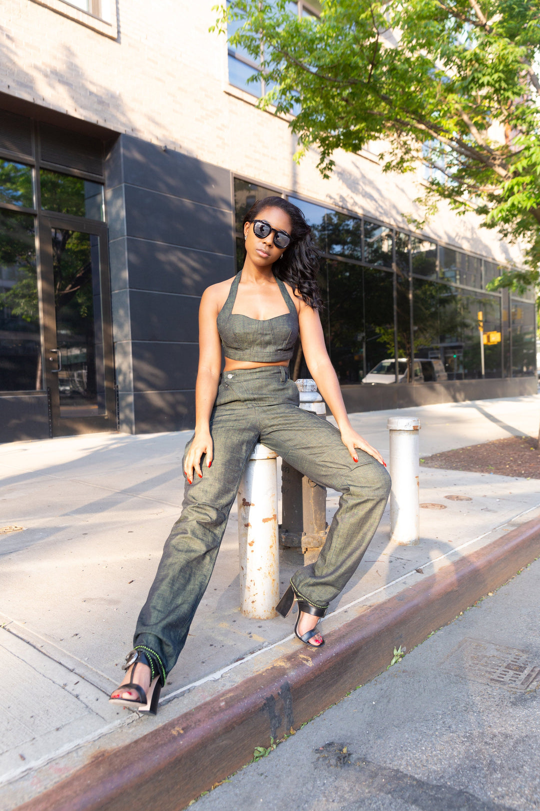 Rain Denim Cargo Pants