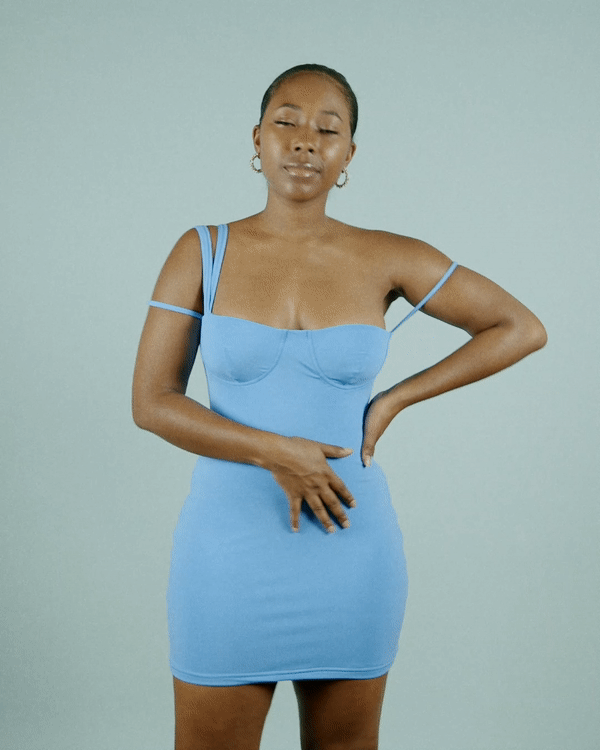 Baby blue mini dress online