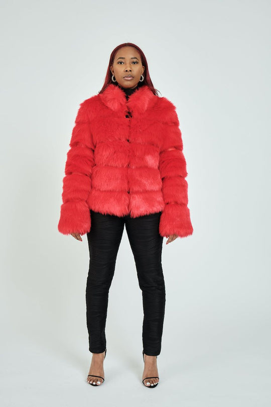 Nina Faux Fur | Red