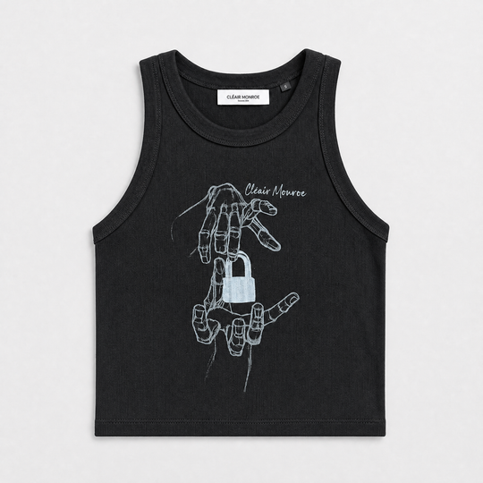 Lock On Hand Crop Ribbed Tank