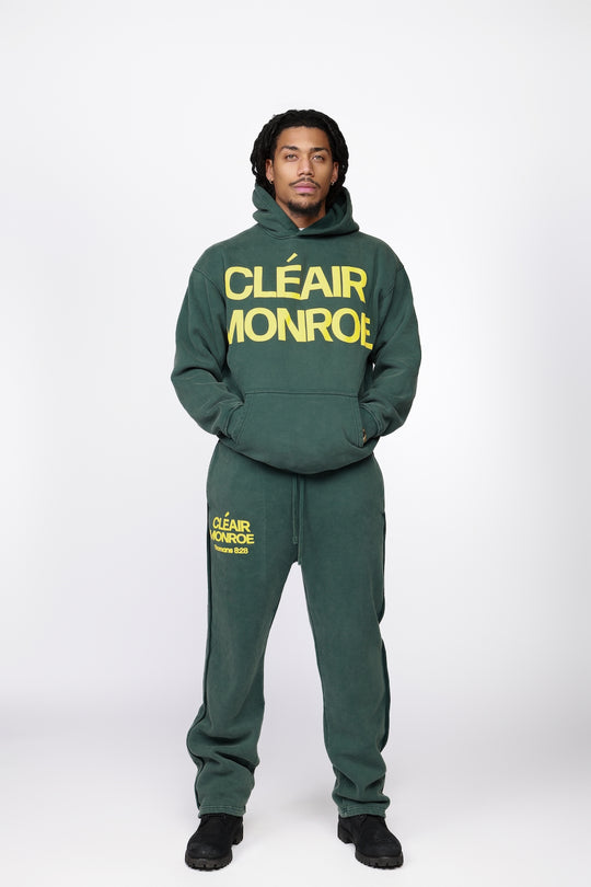 Icon Sweatsuit Hoodie Green & Yellow