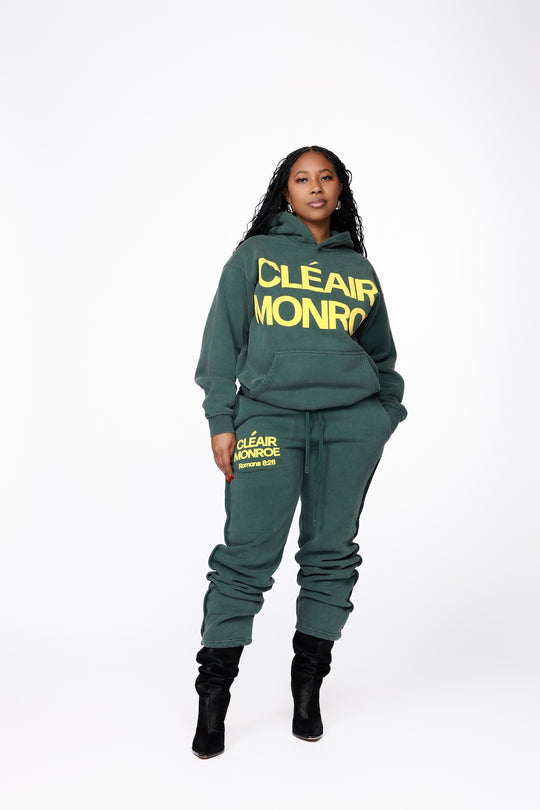 Icon Sweatsuit Hoodie Green & Yellow