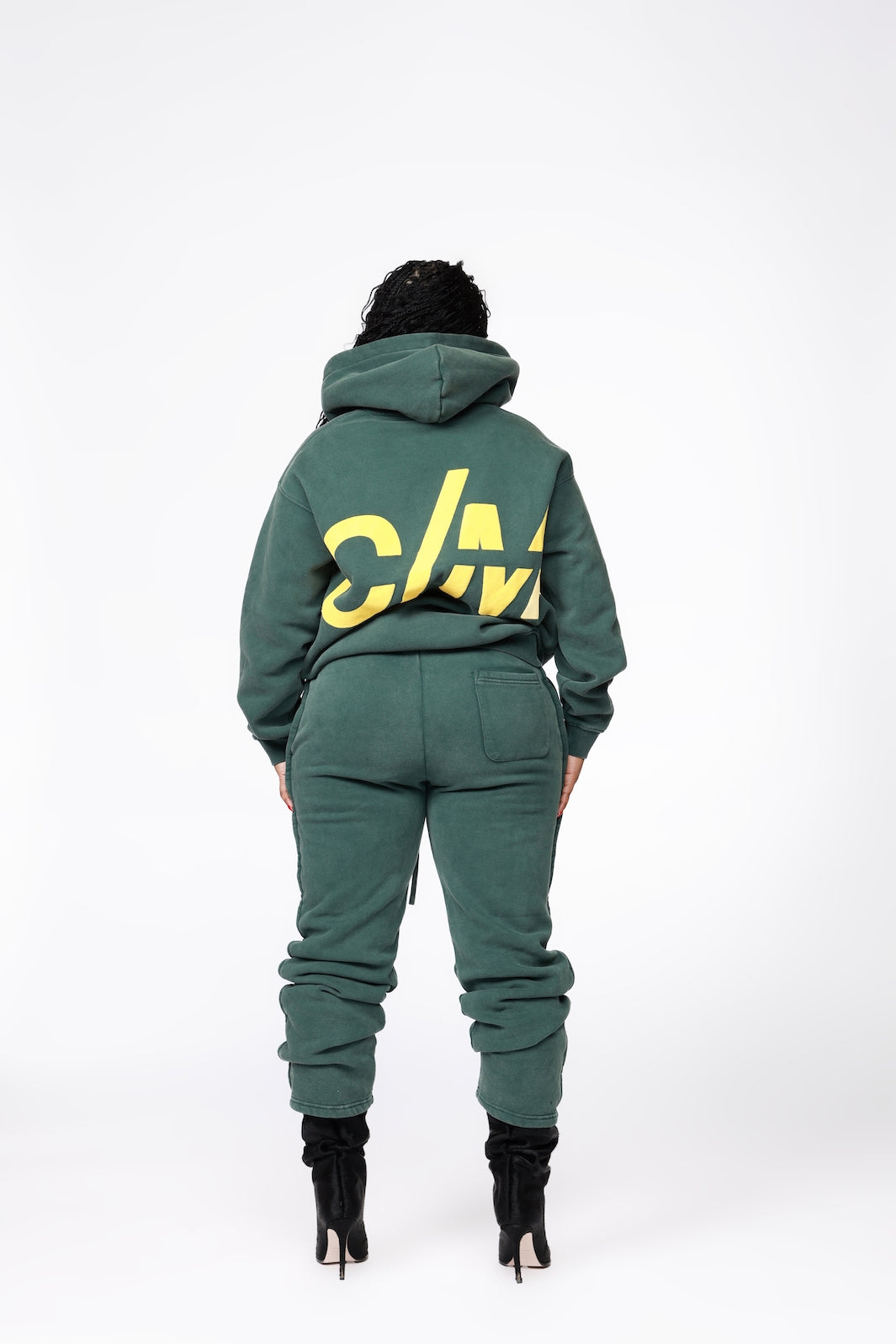 Icon Sweatsuit Hoodie Green & Yellow