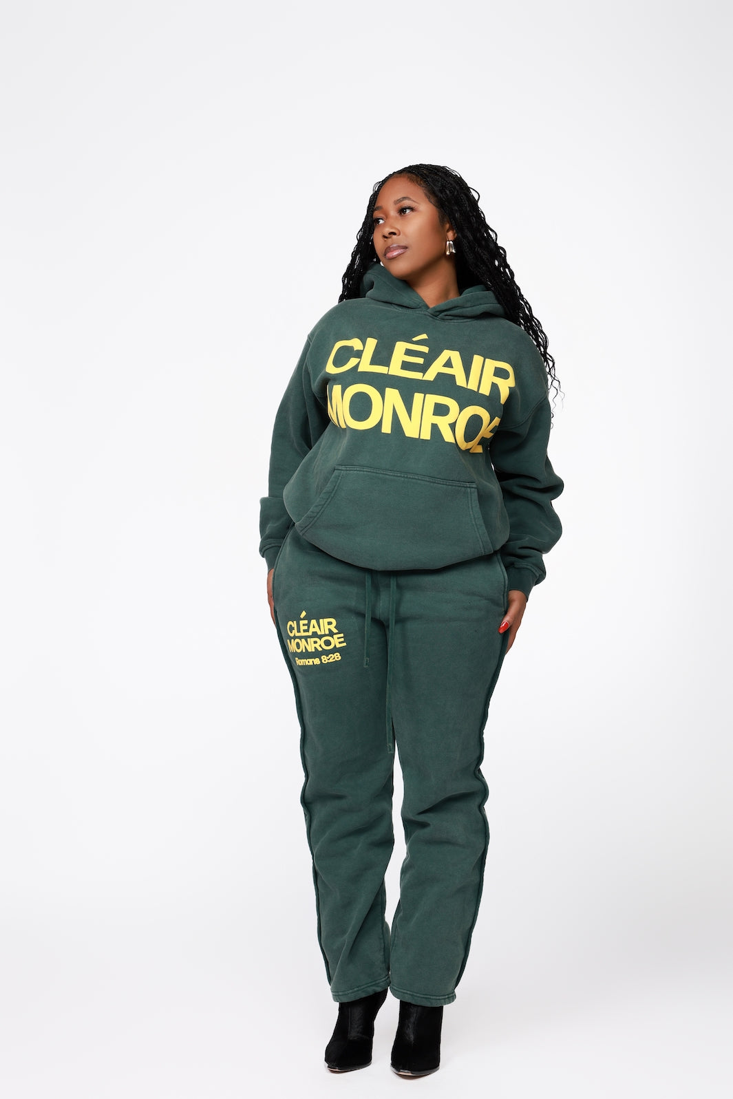 Icon Sweatsuit Hoodie Green & Yellow