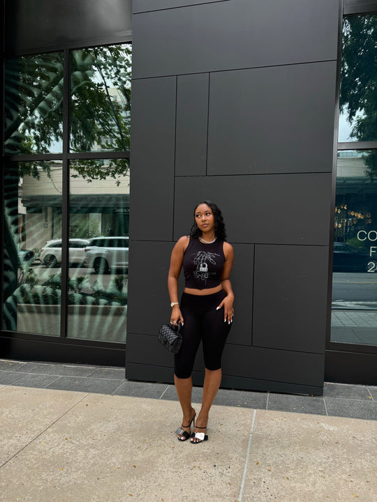 Lock On Hand Crop Ribbed Tank