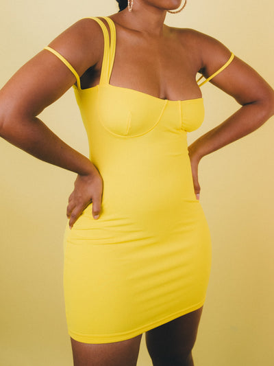 Canary Yellow Mini Dress