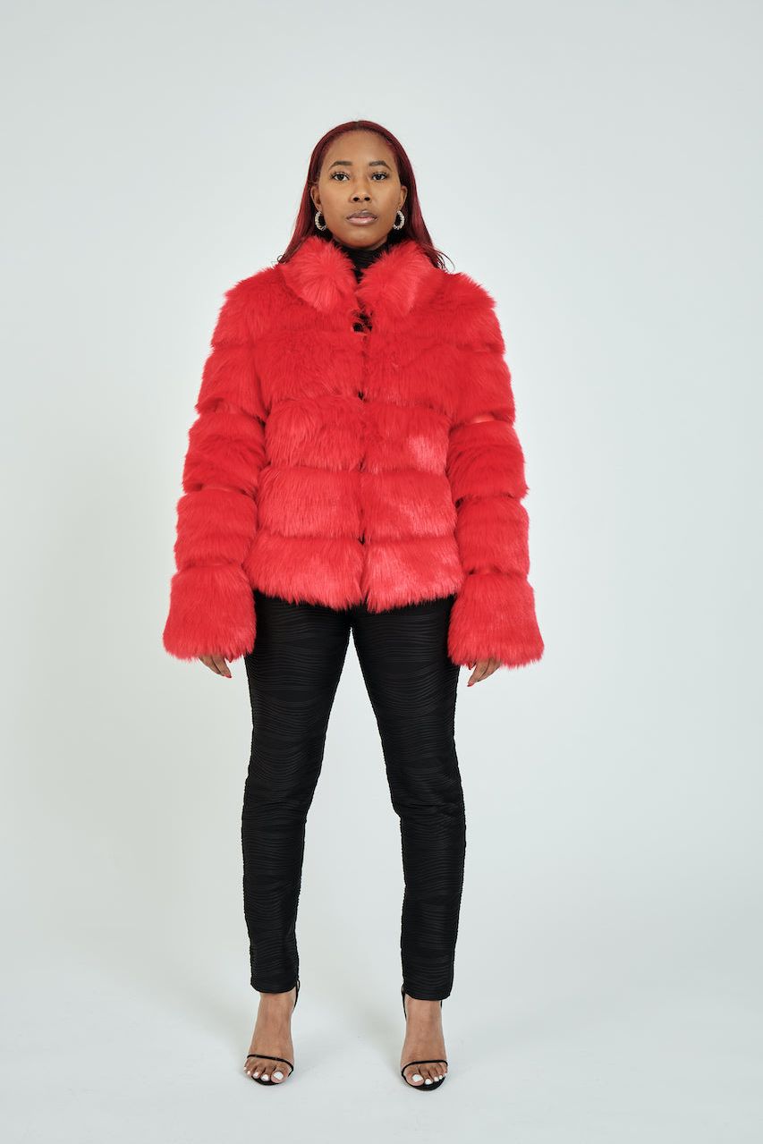 Nina Faux Fur | Red