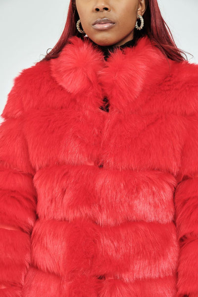 Nina Faux Fur | Red